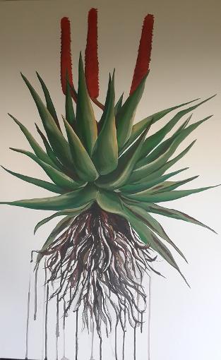 #ZimAloeChick Aloe excelsa painting